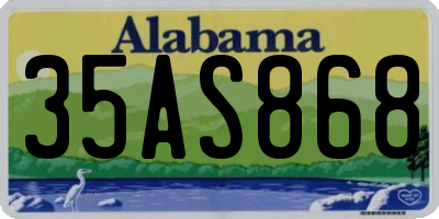 AL license plate 35AS868