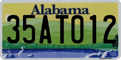 AL license plate 35AT012