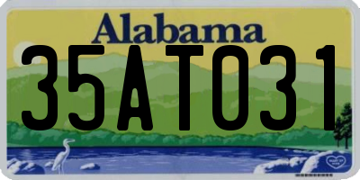 AL license plate 35AT031