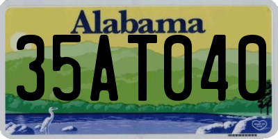 AL license plate 35AT040