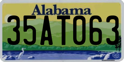 AL license plate 35AT063
