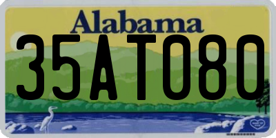 AL license plate 35AT080