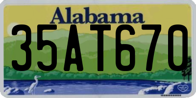 AL license plate 35AT670