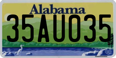 AL license plate 35AU035