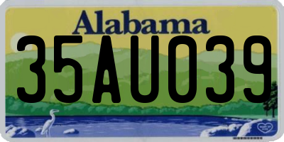 AL license plate 35AU039