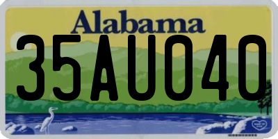 AL license plate 35AU040