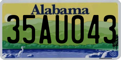 AL license plate 35AU043