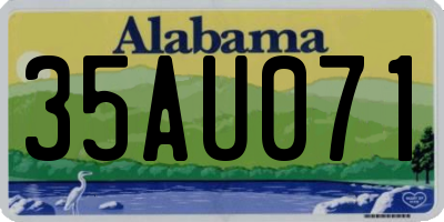 AL license plate 35AU071