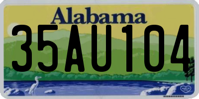 AL license plate 35AU104