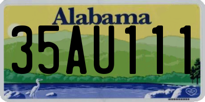 AL license plate 35AU111
