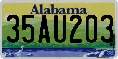 AL license plate 35AU203