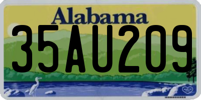 AL license plate 35AU209