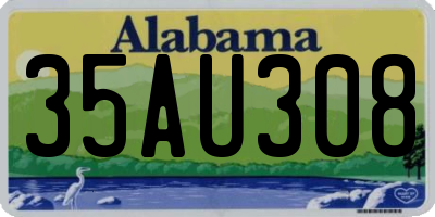 AL license plate 35AU308