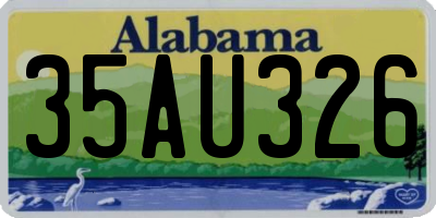 AL license plate 35AU326
