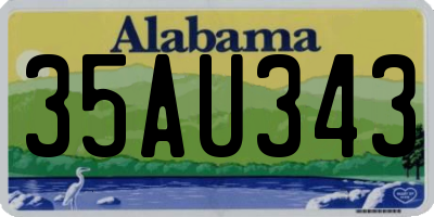 AL license plate 35AU343