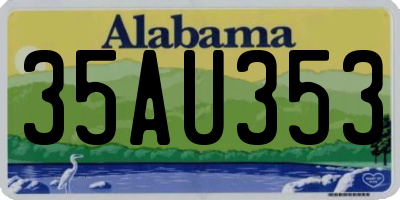 AL license plate 35AU353