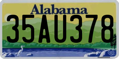 AL license plate 35AU378