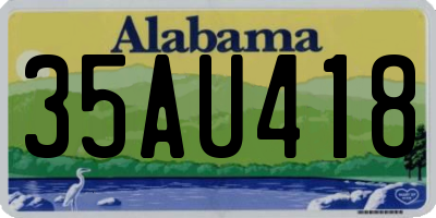 AL license plate 35AU418