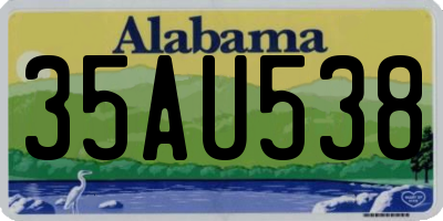 AL license plate 35AU538