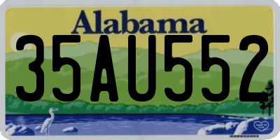 AL license plate 35AU552