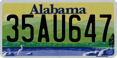AL license plate 35AU647