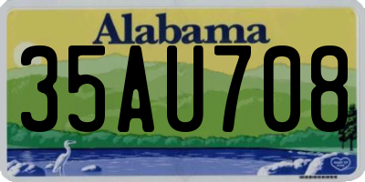AL license plate 35AU708