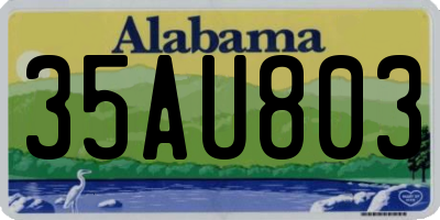 AL license plate 35AU803