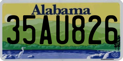 AL license plate 35AU826
