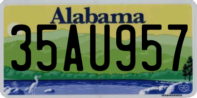 AL license plate 35AU957