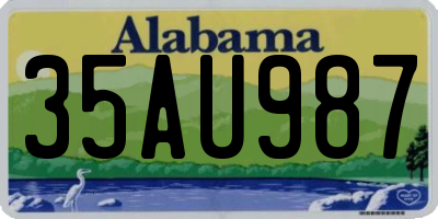 AL license plate 35AU987