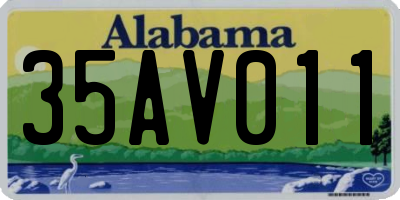 AL license plate 35AV011