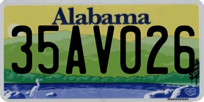 AL license plate 35AV026