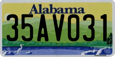 AL license plate 35AV031
