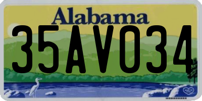 AL license plate 35AV034