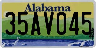 AL license plate 35AV045