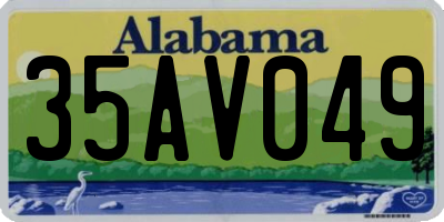 AL license plate 35AV049