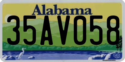 AL license plate 35AV058
