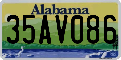 AL license plate 35AV086