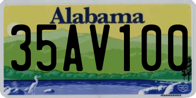 AL license plate 35AV100