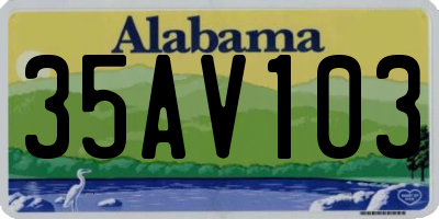 AL license plate 35AV103