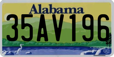 AL license plate 35AV196