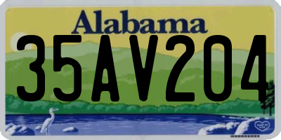 AL license plate 35AV204