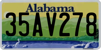 AL license plate 35AV278
