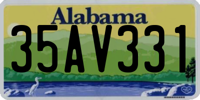 AL license plate 35AV331
