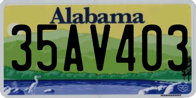 AL license plate 35AV403
