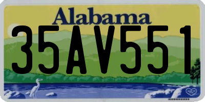 AL license plate 35AV551