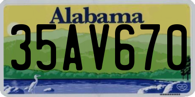 AL license plate 35AV670