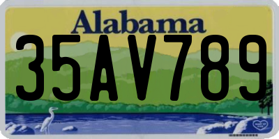 AL license plate 35AV789