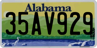 AL license plate 35AV929