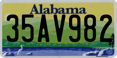 AL license plate 35AV982